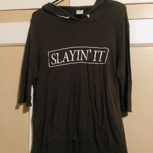 Slayin! Short sleeve hoodie